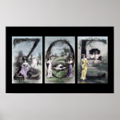 Alphabet Letter Name Art ZOE Poster (Voorkant)