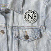 Alphabet Letter Nu Ronde Button 5,7 Cm (In situ)