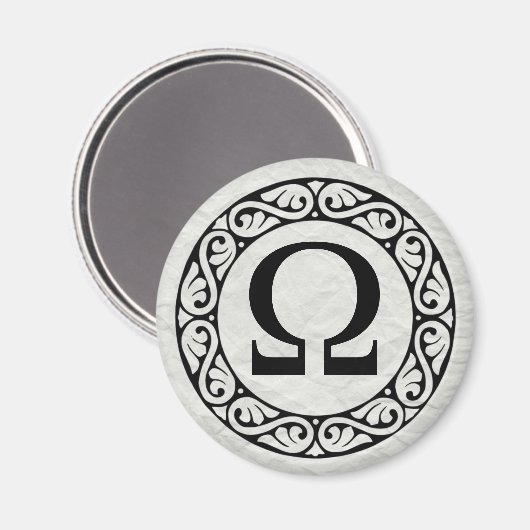 Alphabet Letter Omega Magneet (Voorkant / Achterkant)