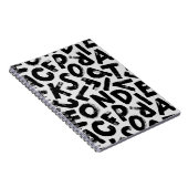 Alphabet Letter Patroon Notitieboek (Rechterzijde)