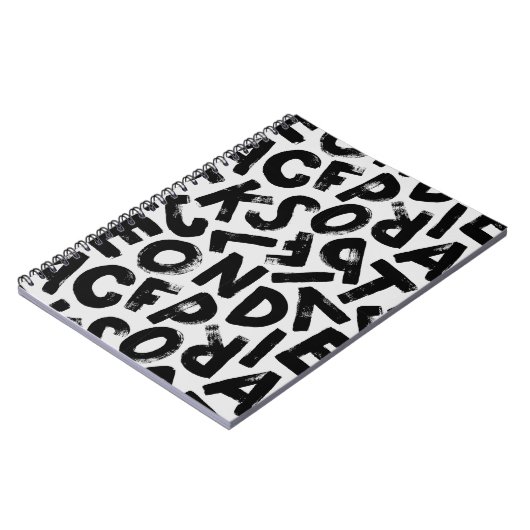 Alphabet Letter Patroon Notitieboek (Linkerzijde)