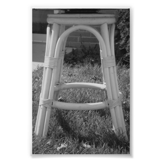 Alphabet Letter Photography A7 Black en White 4x6 Foto Afdruk (Voorkant)