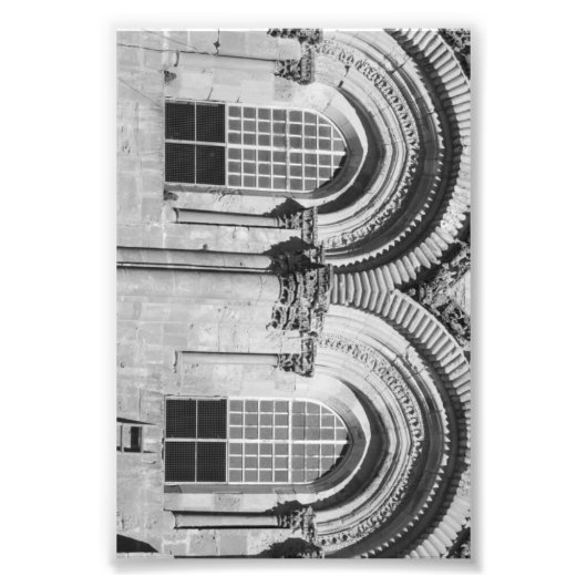 Alphabet Letter Photography B7 Black en White 4x6 Foto Afdruk (Voorkant)