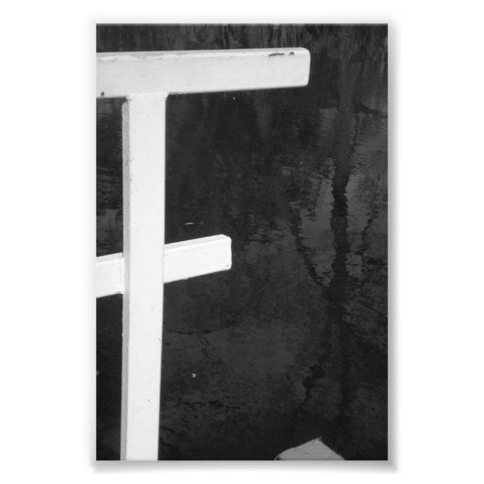 Alphabet Letter Photography F8 Black en White 4x6 Foto Afdruk (Voorkant)