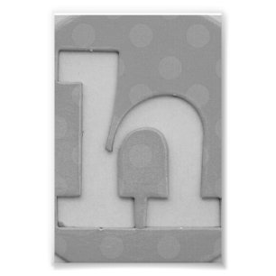 Alphabet Letter Photography H5 Black en White 4x6 Foto Afdruk
