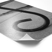 Alphabet Letter Photography J6 Black en White 4x6 Foto Afdruk (Hoek)