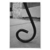 Alphabet Letter Photography J6 Black en White 4x6 Foto Afdruk (Voorkant)