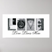 Alphabet Letter Photography Love Lives here 10x20