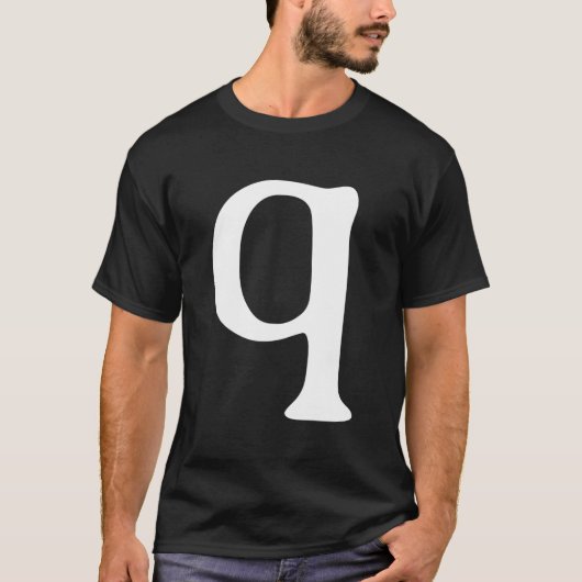 Alphabet Letter Q Q Halloween Carnival T-shirt (Voorkant)