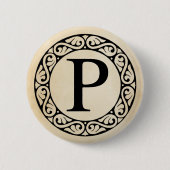 Alphabet Letter Rho Ronde Button 5,7 Cm (Voorkant)