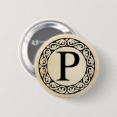 Alphabet Letter Rho Ronde Button 5,7 Cm (Voorkant /achterkant)