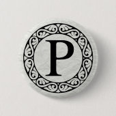 Alphabet Letter Rho Ronde Button 5,7 Cm (Voorkant)