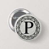 Alphabet Letter Rho Ronde Button 5,7 Cm (Voorkant /achterkant)