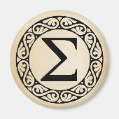 Alphabet Letter Sigma Magneet (Voorkant)