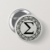 Alphabet Letter Sigma Ronde Button 5,7 Cm (Voorkant /achterkant)