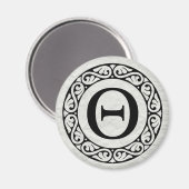 Alphabet Letter Theta Magneet (Voorkant / Achterkant)