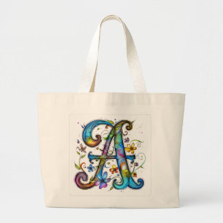 Alphabet letter tote "A" Grote Tote Bag