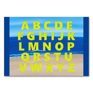 Alphabet Letter Tutorial Kaarten, Strand thema Kaart