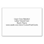 Alphabet Letter Tutorial Kaarten, Strand thema Kaart (Achterkant)