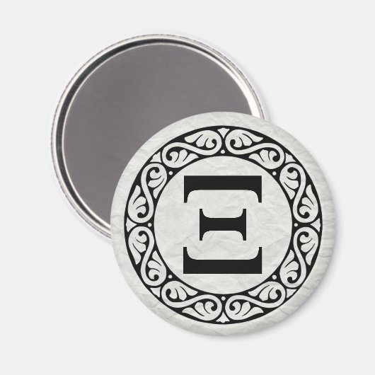 Alphabet Letter Xi Magneet (Voorkant / Achterkant)