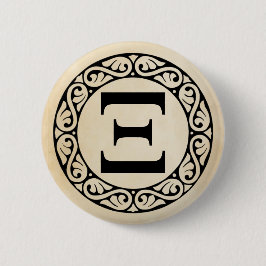 Alphabet Letter Xi Ronde Button 5,7 Cm