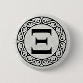 Alphabet Letter Xi Ronde Button 5,7 Cm (Voorkant)