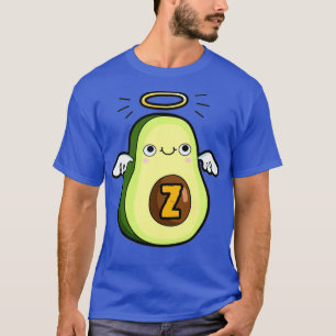 Alphabet Letter Z Cute Heilige Guacamole Avocado T-shirt