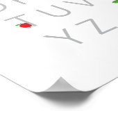 Alphabet Letters ABC Educatief Apple Fruit Poster (Hoek)