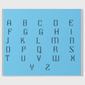ALPHABET_LETTERS_ABC_PATTERN_LIGHT_BLUE_BLACK CADEAUPAPIER (Vlak)