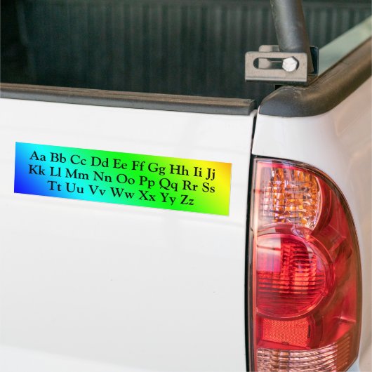 Alphabet Letters - ABC's in hoofdletters en kleine Bumpersticker (Op Truck)