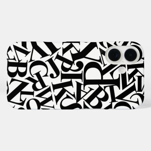 Alphabet Letters Case-Mate iPhone Case (Achterkant (horizontaal))