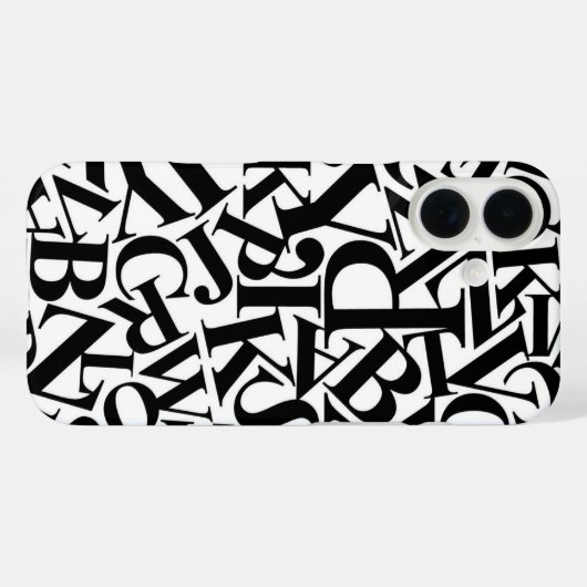 Alphabet Letters Case-Mate iPhone Case (Achterkant (horizontaal))