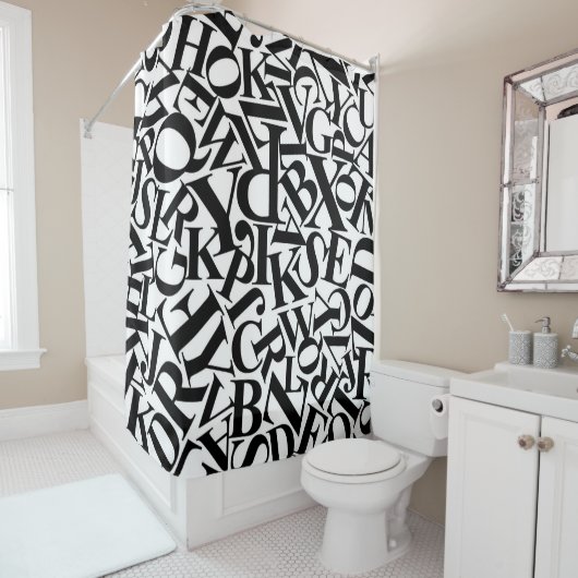 Alphabet Letters Douchegordijn (In situ)