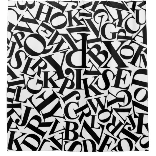 Alphabet Letters Douchegordijn (Voorkant)