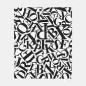 Alphabet Letters Fleece Deken (Voorkant)
