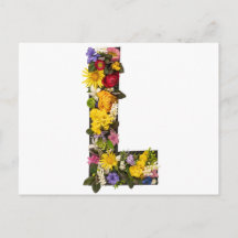 Alphabet letters flowers
