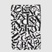 Alphabet Letters Golfhanddoek (Voorkant)