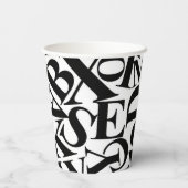 Alphabet Letters Papieren Bekers (Achterkant)