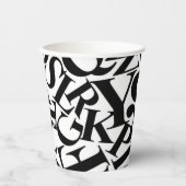 Alphabet Letters Papieren Bekers (Voorkant)