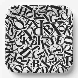 Alphabet Letters Papieren Bordje