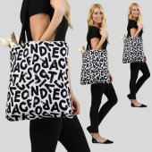 Alphabet Letters Patroon Tote Bag