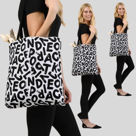 Alphabet Letters Patroon Tote Bag