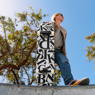 Alphabet Letters Persoonlijk Skateboard