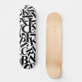 Alphabet Letters Persoonlijk Skateboard (Voorkant)