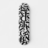 Alphabet Letters Persoonlijk Skateboard (Voorkant)