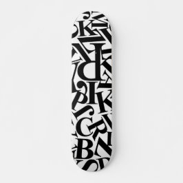 Alphabet Letters Persoonlijk Skateboard