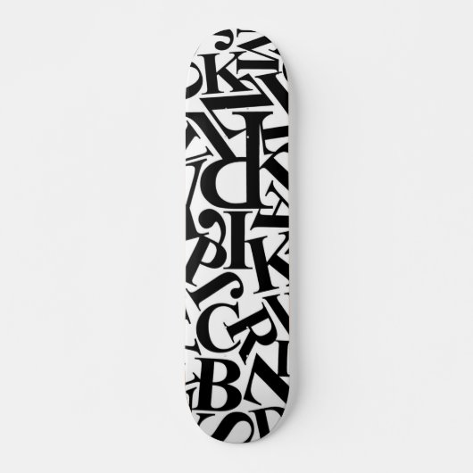 Alphabet Letters Persoonlijk Skateboard (Voorkant)