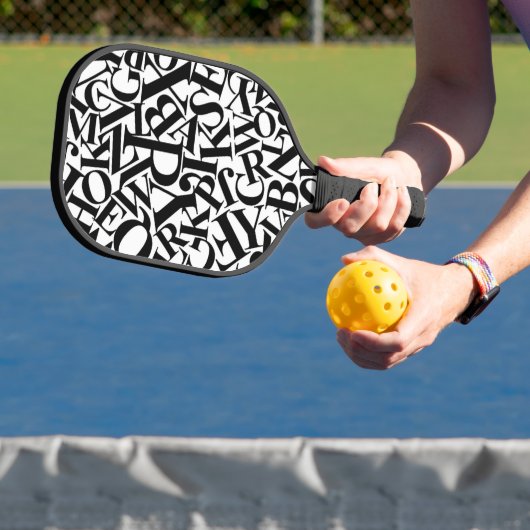 Alphabet Letters Pickleball Paddle (Insitu)