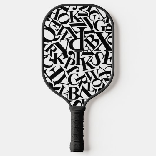 Alphabet Letters Pickleball Paddle (Achterkant)