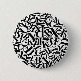 Alphabet Letters Ronde Button 5,7 Cm